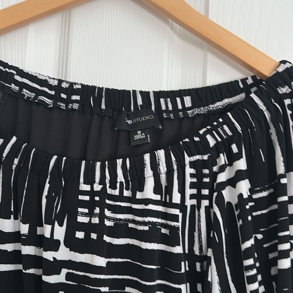 AB Studio Black and White Patterned Women's Dress - Picture 3 of 8